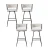 Artiss Vivien 4x Bar Stools - Elegant Ivory Velvet & Metal, 75cm Seat Height, Ergonomic Design with Cushioned Back