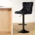 Artiss Velvet Adjustable Bar Stool 63-83.5cm Height, Nailhead Trim, Steel Frame, Padded Seat, Black, Kitchen Counter