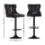 Artiss 4x Velvet Bar Stools Adjustable Height 63-83.5cm, Nailhead Trim, Steel Frame, Black, Kitchen Counter Chairs
