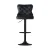 Artiss 4x Velvet Bar Stools Adjustable Height 63-83.5cm, Nailhead Trim, Steel Frame, Black, Kitchen Counter Chairs