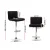 Artiss 2x Black Bar Stools - PU Leather, Gas Lift, 360° Swivel, High Backrest, Chrome Finish, Adjustable Height 68-81cm