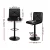 Artiss 4x Bar Stools, Black PU Leather, Adjustable Gas Lift, 360° Swivel, Heavy-Duty Footrest, 92-112cm Height Range