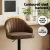 Artiss 4x Bar Stools - Shell Leather, Swivel, Gas Lift, Adjustable Height (87-108cm), Ergonomic Design, Brown