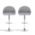 Artiss Set of 2 Grey PU Leather Swivel Bar Stools with Adjustable Gas Lift, Ergonomic Shell Design, and Metal Frame Artiss Set of 2 Grey PU Leather Swivel Bar Stools with Adjustable Gas Lift, Ergonomic Shell Design, and Metal Frame