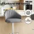 Artiss 4x Grey Shell Leather Bar Stools - Swivel, Adjustable Gas Lift, 120kg Capacity, Easy Assembly, Modern Style