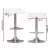 Artiss Wade 2x Bar Stools - White Faux Leather, Adjustable Height, 360° Swivel, Modern Kitchen Island Chairs