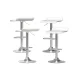 Artiss Wade 4x Bar Stools - White Faux Leather, Adjustable Height, 360° Swivel, Modern Design, Easy Assembly