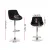 Artiss 2x Black Bar Stools - Leather Padded, Gas Lift, 360° Swivel, Rhombus Backrest, Chrome Finish, Adjustable Height