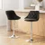 Artiss 2x Black Bar Stools - Leather Padded, Gas Lift, 360° Swivel, Rhombus Backrest, Chrome Finish, Adjustable Height