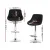 Artiss 4x Elan Bar Stools - Black PU Leather, Rhombus Backrest, 360° Swivel, Gas Lift, Chrome Finish, 66-79