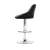 Artiss 4x Elan Bar Stools - Black PU Leather, Rhombus Backrest, 360° Swivel, Gas Lift, Chrome Finish, 66-79