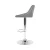 Artiss 2x Bar Stools Grey PU Leather, 360° Swivel, Gas Lift Adjustable, Chrome Finish, Foam Padded, Rhombus Backrest