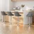 Artiss Set of 4 Bar Stools Grey PU Leather, Adjustable Gas Lift, Padded Seat, Chrome Base, 66–79cm, 150kg