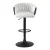 Artiss Adjustable Velvet Bar Stool - Single Kitchen Chair, Ergonomic Woven Design, Ivory, 82-102cm, 120kg Capacity