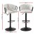 Artiss Set of 2 Adjustable Velvet Bar Stools, Ergonomic Woven Design, 82-102cm Height, Ivory, Durable Metal Frame Artiss Set of 2 Adjustable Velvet Bar Stools, Ergonomic Woven Design, 82-102cm Height, Ivory, Durable Metal Frame
