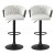 Artiss Set of 2 Adjustable Velvet Bar Stools, Ergonomic Woven Design, 82-102cm Height, Ivory, Durable Metal Frame Artiss Set of 2 Adjustable Velvet Bar Stools, Ergonomic Woven Design, 82-102cm Height, Ivory, Durable Metal Frame