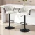 Artiss Set of 2 Adjustable Velvet Bar Stools, Ergonomic Woven Design, 82-102cm Height, Ivory, Durable Metal Frame