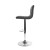 Artiss 2x Arne Bar Stools - Grey PU Leather, Gas Lift, 360° Swivel, High Backrest, Chrome Finish, 66-79cm Adjustable