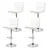 Artiss Set of 4 White Bar Stools, PU Leather, Adjustable Gas Lift, 360° Swivel, High Backrest, Chrome Finish, 66-79cm Artiss Set of 4 White Bar Stools, PU Leather, Adjustable Gas Lift, 360° Swivel, High Backrest, Chrome Finish, 66-79cm