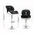 Artiss 2x Black & White Bar Stools - Adjustable Height, PU Leather, 360° Swivel, Thick Padded Seat, Chrome Finish