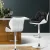Artiss 2x Black & White Bar Stools - Adjustable Height, PU Leather, 360° Swivel, Thick Padded Seat, Chrome Finish