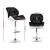 Artiss 4x Jorn Bar Stools Gas Lift Adjustable Height Padded PU Leather Black & White Chrome Base 360° Swivel