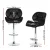 Artiss 4x Black Bar Stools - Adjustable Gas Lift, Padded PU Leather, 360° Swivel, Chrome Finish, Floor Protector