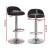 Artiss 2x Nuvo Bar Stools Black PU Leather, Adjustable Swivel with Chrome Base and Footrest, 53-74cm Seat Height Artiss 2x Nuvo Bar Stools Black PU Leather, Adjustable Swivel with Chrome Base and Footrest, 53-74cm Seat Height