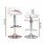 Artiss Nuvo 2x Bar Stools, White PU Leather, Adjustable Height, 360° Swivel, Chrome Base, Modern Design, 1-Year Warranty