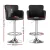 Artiss 1x Swivel Bar Stool Black PU Leather Adjustable Gas Lift Full Back Chrome Frame 53–75cm Kitchen Counter Chair