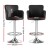 Artiss 2x Black Leather Bar Stools Swivel Adjustable Gas Lift PU Counter Chairs, Full Back, Chrome Base, 53-75cm Artiss 2x Black Leather Bar Stools Swivel Adjustable Gas Lift PU Counter Chairs, Full Back, Chrome Base, 53-75cm