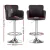 Artiss 1x Brown PU Leather Swivel Bar Stool with Adjustable Gas Lift, Full Backrest, Chrome Steel Frame, 53-75cm