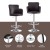 Artiss 1x Brown PU Leather Swivel Bar Stool with Adjustable Gas Lift, Full Backrest, Chrome Steel Frame, 53-75cm