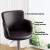 Artiss 1x Brown PU Leather Swivel Bar Stool with Adjustable Gas Lift, Full Backrest, Chrome Steel Frame, 53-75cm