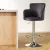 Artiss 1x Brown PU Leather Swivel Bar Stool with Adjustable Gas Lift, Full Backrest, Chrome Steel Frame, 53-75cm