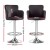 Artiss 2x Brown PU Leather Bar Stools, Swivel Adjustable Gas Lift, Chrome Steel, Full Back, 53–75cm, Set of 2