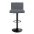 Artiss 2x Vintage Grey Bar Stools, Faux Leather, Gas Lift, 360° Swivel, High Back, Adjustable Height, Chrome Finish