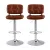 Artiss 2x Brown PU Leather Bar Stools - Adjustable Swivel, Ergonomic Tufted Design, 120kg Capacity, Easy Assembly Artiss 2x Brown PU Leather Bar Stools - Adjustable Swivel, Ergonomic Tufted Design, 120kg Capacity, Easy Assembly