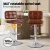 Artiss 2x Brown PU Leather Bar Stools - Adjustable Swivel, Ergonomic Tufted Design, 120kg Capacity, Easy Assembly Artiss 2x Brown PU Leather Bar Stools - Adjustable Swivel, Ergonomic Tufted Design, 120kg Capacity, Easy Assembly