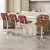Artiss Set of 4 Brown Swivel Bar Stools - Adjustable 87-105cm, Tufted PU Leather, Metal Frame, 120kg Capacity