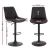 Artiss Set of 4 Black Diamond PU Leather Bar Stools – Adjustable Swivel, Gas Lift, Metal Frame, 120kg Capacity