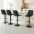 Artiss Set of 4 Black Diamond PU Leather Bar Stools – Adjustable Swivel, Gas Lift, Metal Frame, 120kg Capacity