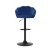Artiss Nessah Bar Stools, Velvet Upholstery, 4-Pack, Blue, Adjustable Height, 360° Swivel, Elegant Clam Shell Design