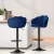 Artiss Nessah Bar Stools, Velvet Upholstery, 4-Pack, Blue, Adjustable Height, 360° Swivel, Elegant Clam Shell Design
