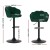 Artiss Bar Stools, Velvet Upholstery, Adjustable Height, Green, 2-Pack - Luxury Clam Shell Design with 360° Swivel Artiss Bar Stools, Velvet Upholstery, Adjustable Height, Green, 2-Pack - Luxury Clam Shell Design with 360° Swivel