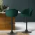 Artiss Bar Stools, Velvet Upholstery, Adjustable Height, Green, 2-Pack - Luxury Clam Shell Design with 360° Swivel