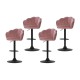 Artiss Bar Stools, Velvet Upholstery, 4x Set, Pink, Adjustable Height, Clam Shell Design, Luxurious Home Seating Artiss Bar Stools, Velvet Upholstery, 4x Set, Pink, Adjustable Height, Clam Shell Design, Luxurious Home Seating