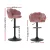 Artiss Bar Stools, Velvet Upholstery, 4x Set, Pink, Adjustable Height, Clam Shell Design, Luxurious Home Seating