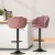 Artiss Bar Stools, Velvet Upholstery, 4x Set, Pink, Adjustable Height, Clam Shell Design, Luxurious Home Seating