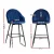 Artiss Mesial 2x Velvet Swivel Bar Stools, Blue - Elegant Design, 360° Rotation, Metal Legs, Ultimate Comfort